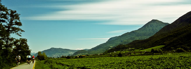 panorama dalla pista ciclabile